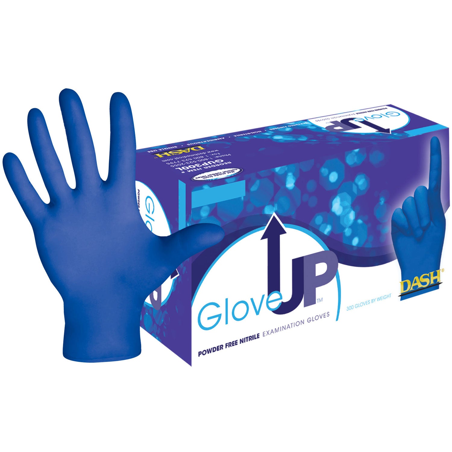 Dash Medical GUP300L GloveUp Nitrile Exam Gloves Powder Free Large 300/Bx Dash Medical GUP300L GloveUp Nitrile Exam Gloves Powder Free Large 300/Bx